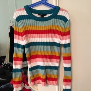 rainbow long sleeve sweater